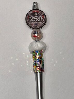 250th Anniversary Custom Made Pen with Multicolor Confetti